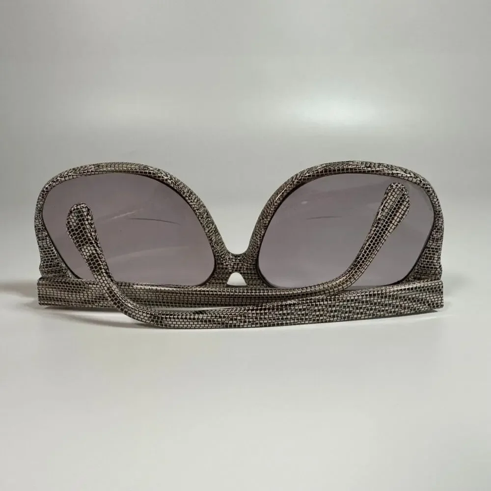 Vintage Tura 83011 TAN France Snakeskin Pattern Rx Sunglasses Frames